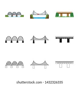 Isolated object of connection and design icon. Set of connection and side stock vector illustration.