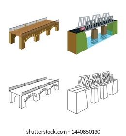 Isolated object of connection and design icon. Collection of connection and side vector icon for stock.