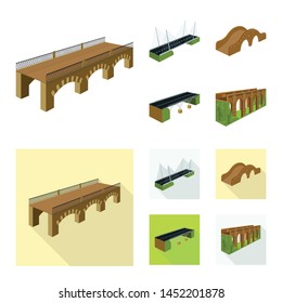 Isolated object of connection and design icon. Set of connection and side stock vector illustration.