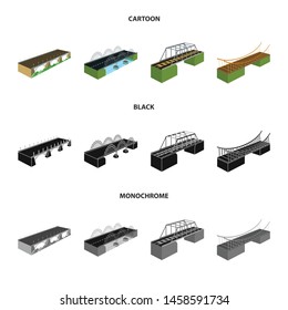 Isolated object of connection and design icon. Set of connection and side stock vector illustration.