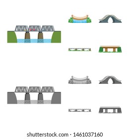 Isolated object of connection and design icon. Set of connection and side stock vector illustration.