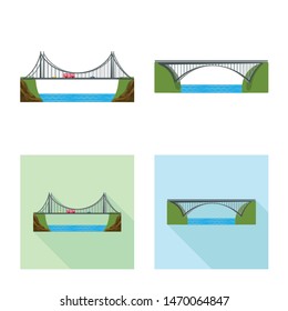Isolated object of connection and design icon. Set of connection and side stock symbol for web.