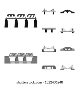 Isolated object of connection and design logo. Set of connection and side stock symbol for web.