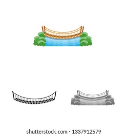 Isolated object of connection and design logo. Set of connection and side vector icon for stock.