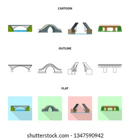 Isolated object of connection and design logo. Collection of connection and side vector icon for stock.