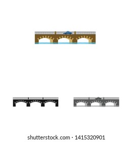 Isolated object of connection and design logo. Collection of connection and side vector icon for stock.