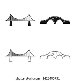 Isolated object of connection and design logo. Collection of connection and side stock vector illustration.
