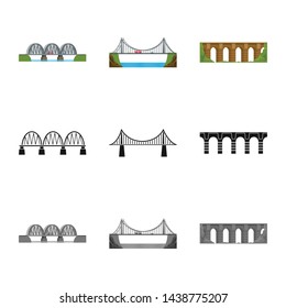 Isolated object of connection and design logo. Set of connection and side vector icon for stock.