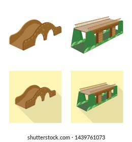 Isolated object of connection and design logo. Collection of connection and side vector icon for stock.