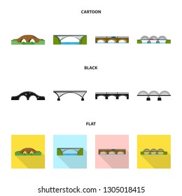 Isolated object of connection and design sign. Collection of connection and side stock symbol for web.