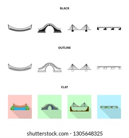 Isolated object of connection and design sign. Set of connection and side vector icon for stock.