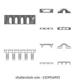 Isolated object of connection and design sign. Collection of connection and side vector icon for stock.