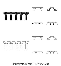 Isolated object of connection and design sign. Collection of connection and side stock vector illustration.