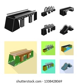Isolated object of connection and design sign. Collection of connection and side stock vector illustration.