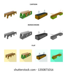 Isolated object of connection and design sign. Collection of connection and side stock vector illustration.