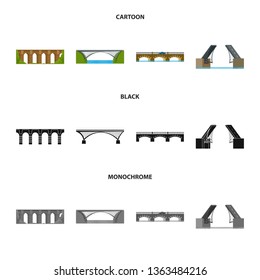 Isolated object of connection and design sign. Set of connection and side stock symbol for web.