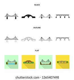 Isolated object of connection and design sign. Collection of connection and side stock vector illustration.