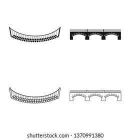 Isolated object of connection and design sign. Collection of connection and side vector icon for stock.
