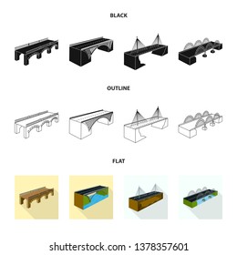 Isolated object of connection and design sign. Collection of connection and side stock vector illustration.