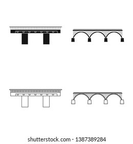 Isolated object of connection and design sign. Collection of connection and side stock vector illustration.