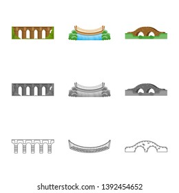 Isolated object of connection and design sign. Set of connection and side vector icon for stock.