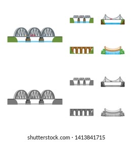 Isolated object of connection and design sign. Set of connection and side stock vector illustration.