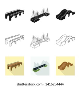 Isolated object of connection and design sign. Set of connection and side vector icon for stock.