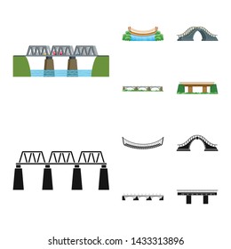 Isolated object of connection and design sign. Collection of connection and side vector icon for stock.