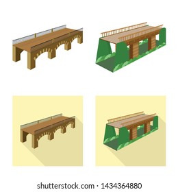 Isolated object of connection and design sign. Collection of connection and side vector icon for stock.