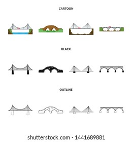 Isolated object of connection and design sign. Set of connection and side stock vector illustration.
