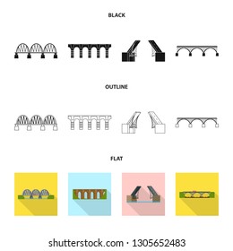 Isolated object of connection and design symbol. Collection of connection and side vector icon for stock.