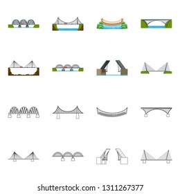 Isolated object of connection and design symbol. Set of connection and side vector icon for stock.