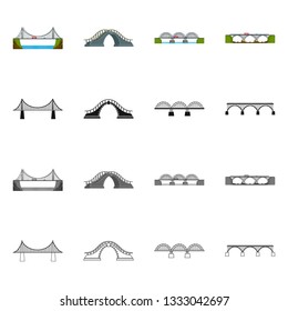Isolated object of connection and design symbol. Collection of connection and side stock vector illustration.