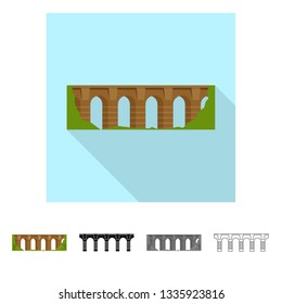 Isolated object of connection and design symbol. Set of connection and side vector icon for stock.