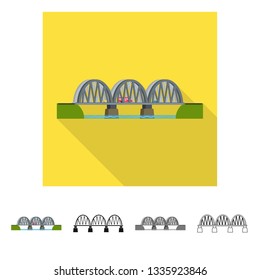 Isolated object of connection and design symbol. Set of connection and side vector icon for stock.
