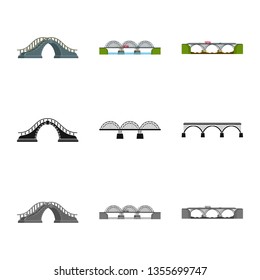 Isolated object of connection and design symbol. Set of connection and side vector icon for stock.