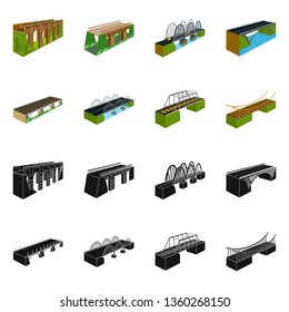 Isolated object of connection and design symbol. Collection of connection and side stock vector illustration.