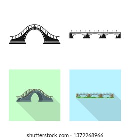 Isolated object of connection and design symbol. Set of connection and side stock symbol for web.