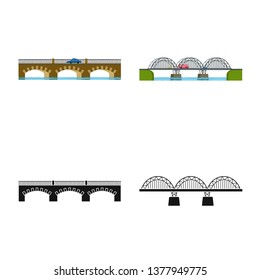 Isolated object of connection and design symbol. Collection of connection and side vector icon for stock.