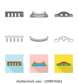 Isolated object of connection and design symbol. Set of connection and side stock symbol for web.