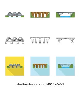 Isolated object of connection and design symbol. Collection of connection and side vector icon for stock.