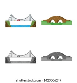 Isolated object of connection and design symbol. Collection of connection and side stock vector illustration.
