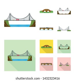 Isolated object of connection and design symbol. Set of connection and side vector icon for stock.