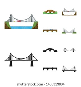 Isolated object of connection and design symbol. Collection of connection and side vector icon for stock.