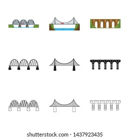 Isolated object of connection and design symbol. Collection of connection and side vector icon for stock.