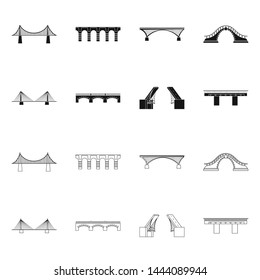 Isolated object of connection and design symbol. Collection of connection and side vector icon for stock.