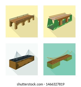 Isolated object of connection and design symbol. Set of connection and side vector icon for stock.