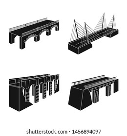 Isolated object of construct and side logo. Set of construct and architecture vector icon for stock.