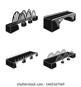 Isolated object of construct and side symbol. Set of construct and architecture vector icon for stock.