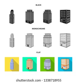 Isolated object of construction and building icon. Collection of construction and estate stock symbol for web.